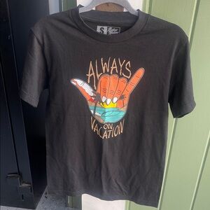 Riot Society Black 'Always On Vacation' Kids T-Shirt